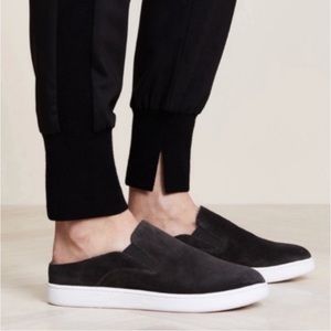 Vince Verrell Black Suede Leather Slip On Sneaker Size 8.5